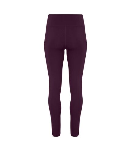 Womens/ladies performance compression leggings mulberry TriDri