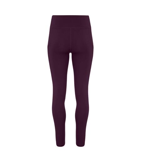 Womens/ladies performance compression leggings mulberry TriDri