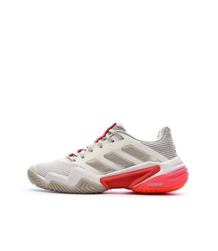 Chaussures de tennis blanches/roses femme adidas barricade