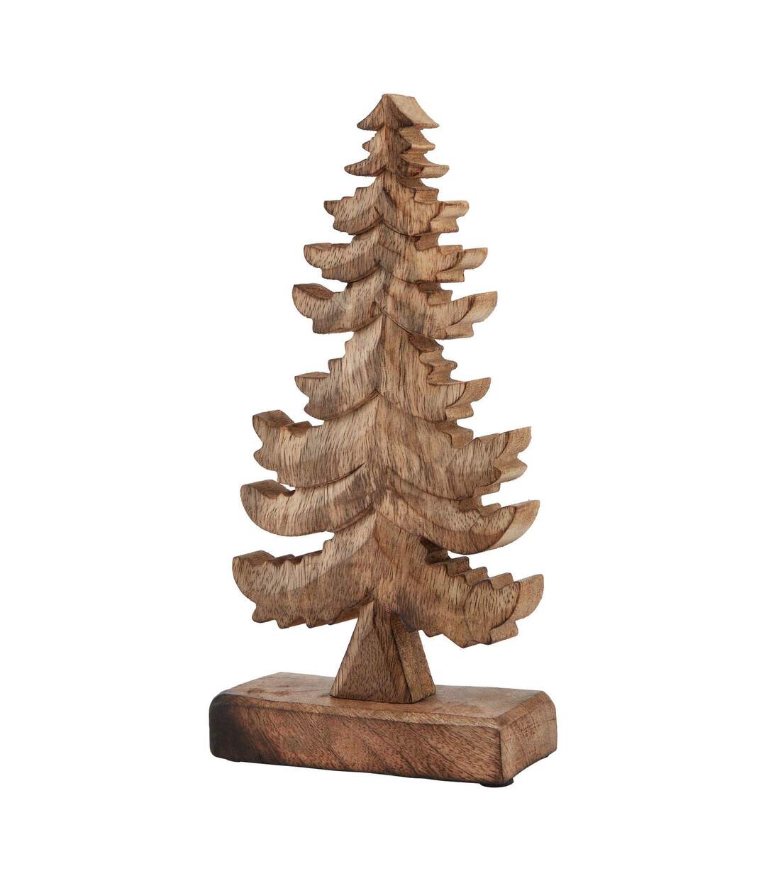 Wooden christmas tree decoration 50cm x 6cm x 16cm brown Hill Interiors-1