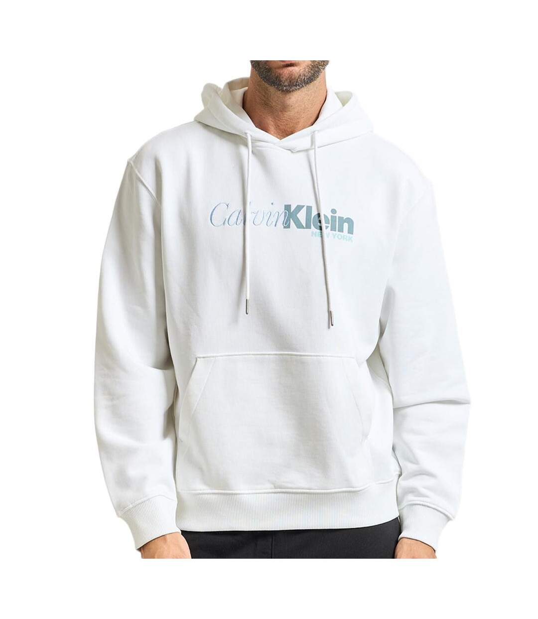 Sweat blanc homme calvin klein jeans cursi-1