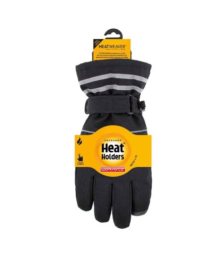 Mens Hi-Vis Reflective Thermal Work Gloves with Touchscreen Fingertips
