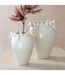 Vase Déco en Argile Budgie 50cm Blanc-3