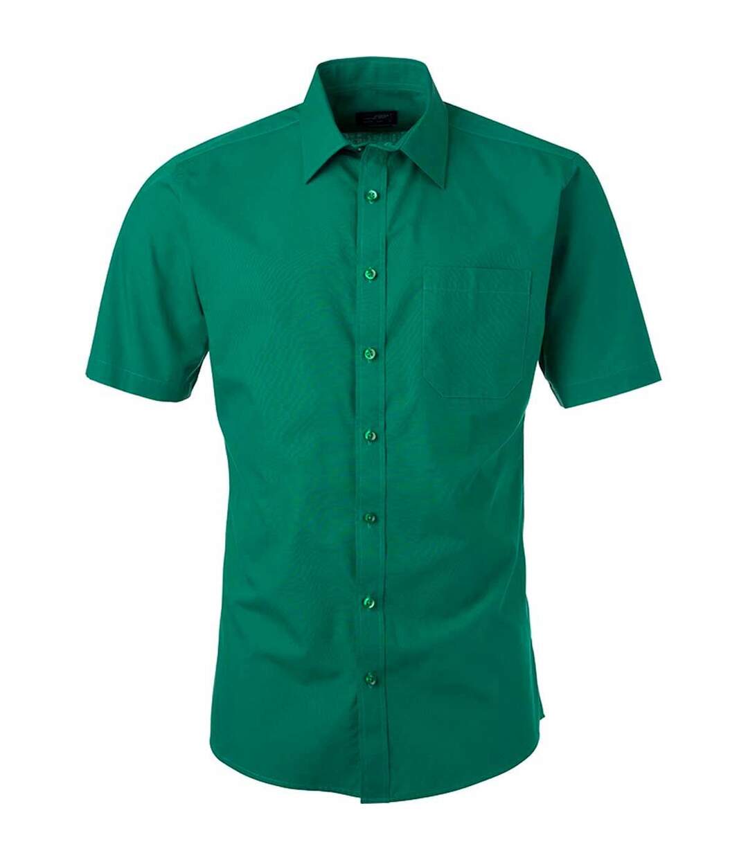 chemise popeline manches courtes - JN680 - homme - vert irlandais-1