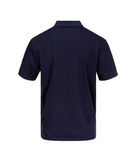 Mens Chequered Golf Polo Shirt Navy Slazenger