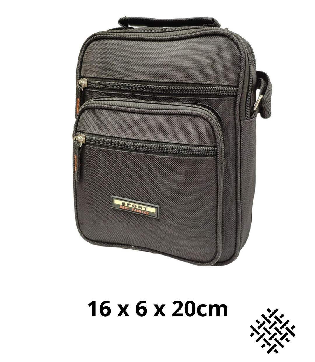 Sacoche homme bandoulière noire multi-poches - Style et les fonctionnalités-1