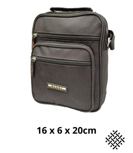 Sacoche homme bandoulière noire multi-poches - Style et les fonctionnalités