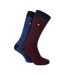 2 Pack Men's Casual Ribbed Cotton Dress Socks | Midweight Square Knit Socks-1