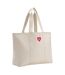 Becky Heart Canvas Everyday Tote Bag One Size White Hugo-4
