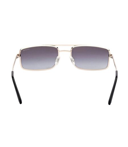 Unisex Adult Rectangular Sunglasses One Size Black Silver Guess