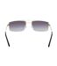 Unisex Adult Rectangular Sunglasses One Size Black Silver Guess-2