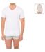 Pack- 2 short-sleeved V-neck T-shirts D0A6E men's basic and versatile design for men-2