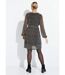 Robe courte pailletée taille haute-2