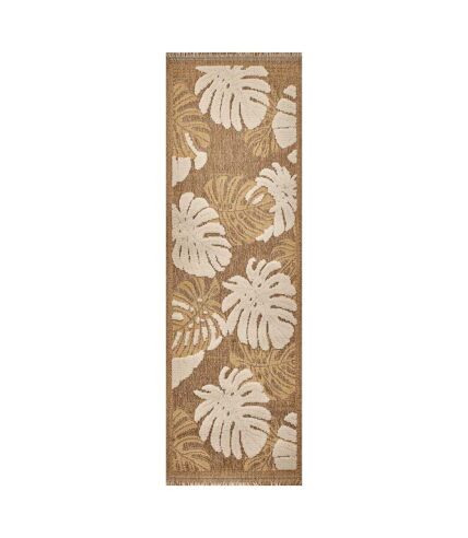 Tapis intérieur extérieur aspect jute jaune Tulum 9062 180 x 67 cm