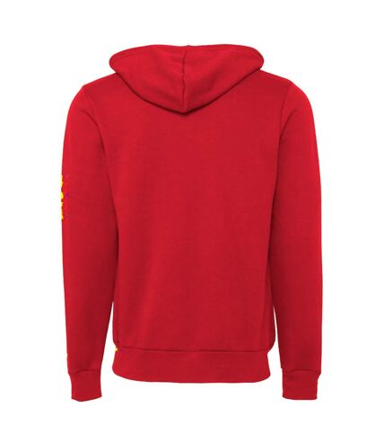 Canvas Unisex Zip-up Polycotton Fleece Hooded Sweatshirt / Hoodie (Red)
