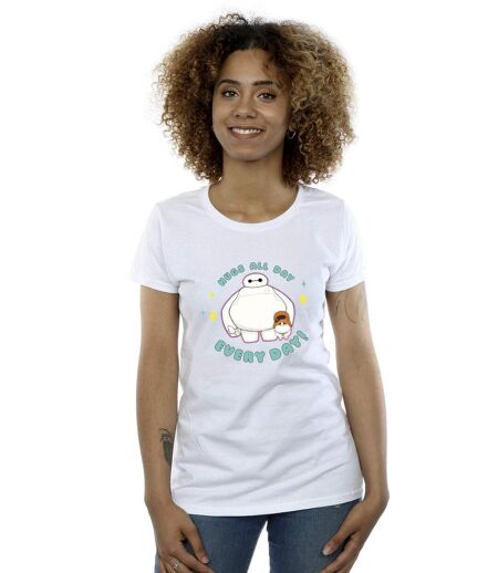 Disney - T-shirt BIG HERO BAYMAX HUGS EVERYDAY - Femme (Blanc) - UTBI13407