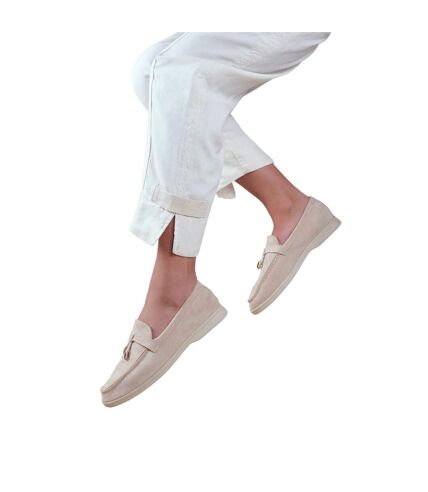 Mocassins Larges pegasus femme beige Where´s That From