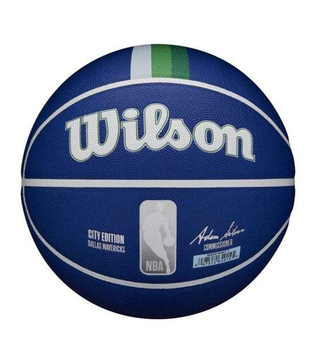 Ballon De Basket Motif/style Nba Dallas Mavericks Taille 7 Bleu Wilson