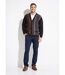 Gilet col V boutonné rayures jacquard laine-3