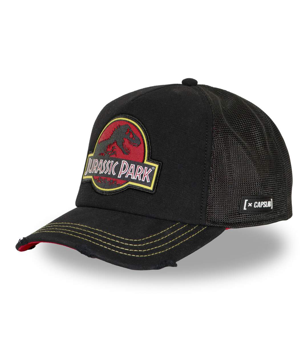 Casquette trucker premium avec filet et patch Jurassic Park Capslab-1