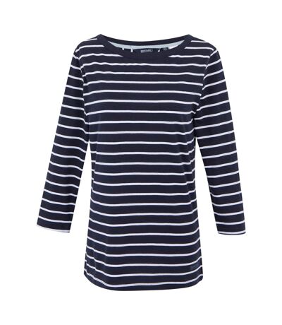 Womens/ladies baylette ii striped t-shirt navy/white Regatta