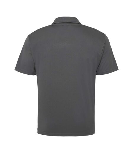 Just Cool Mens Plain Sports Polo Shirt (Charcoal)