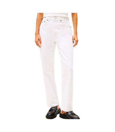 Jean droit blanc femme tommy hilfiger layla - w26-l30