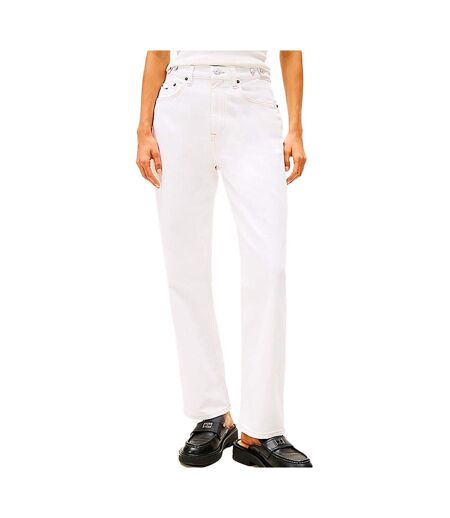 Jean droit blanc femme tommy hilfiger layla - w26-l30