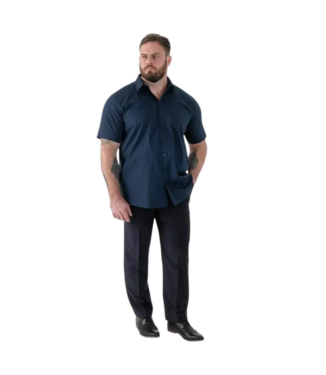 Chemise Manches Courtes Lucas Homme Bleu Marine Duke-4