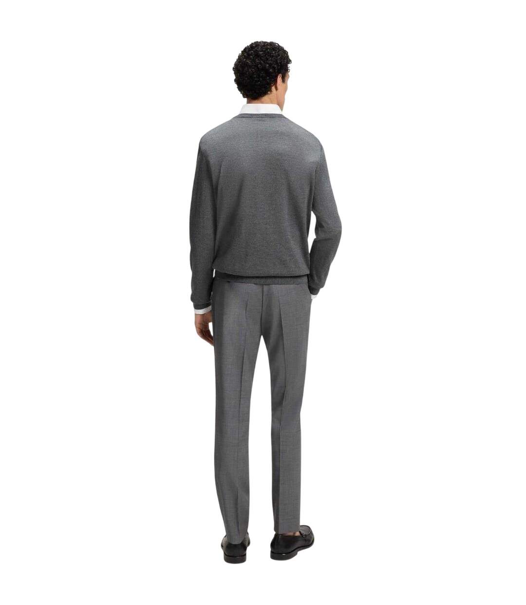 Pull Officiel Homme Gris Moyen Boss-2