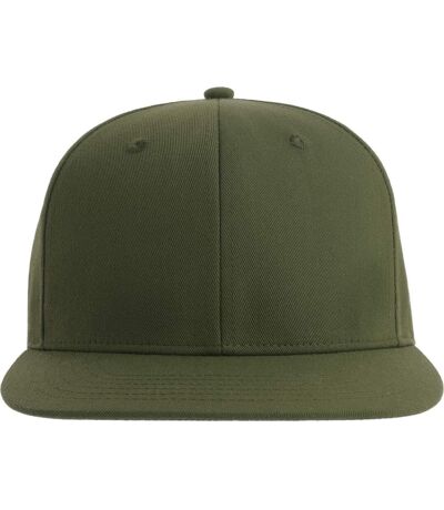 Unisex adult james 6 panel recycled polyester snapback cap olive Atlantis