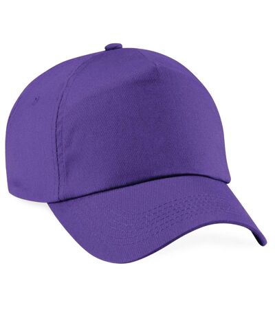Beechfield Unisex Plain Original 5 Panel Baseball Cap (Purple)