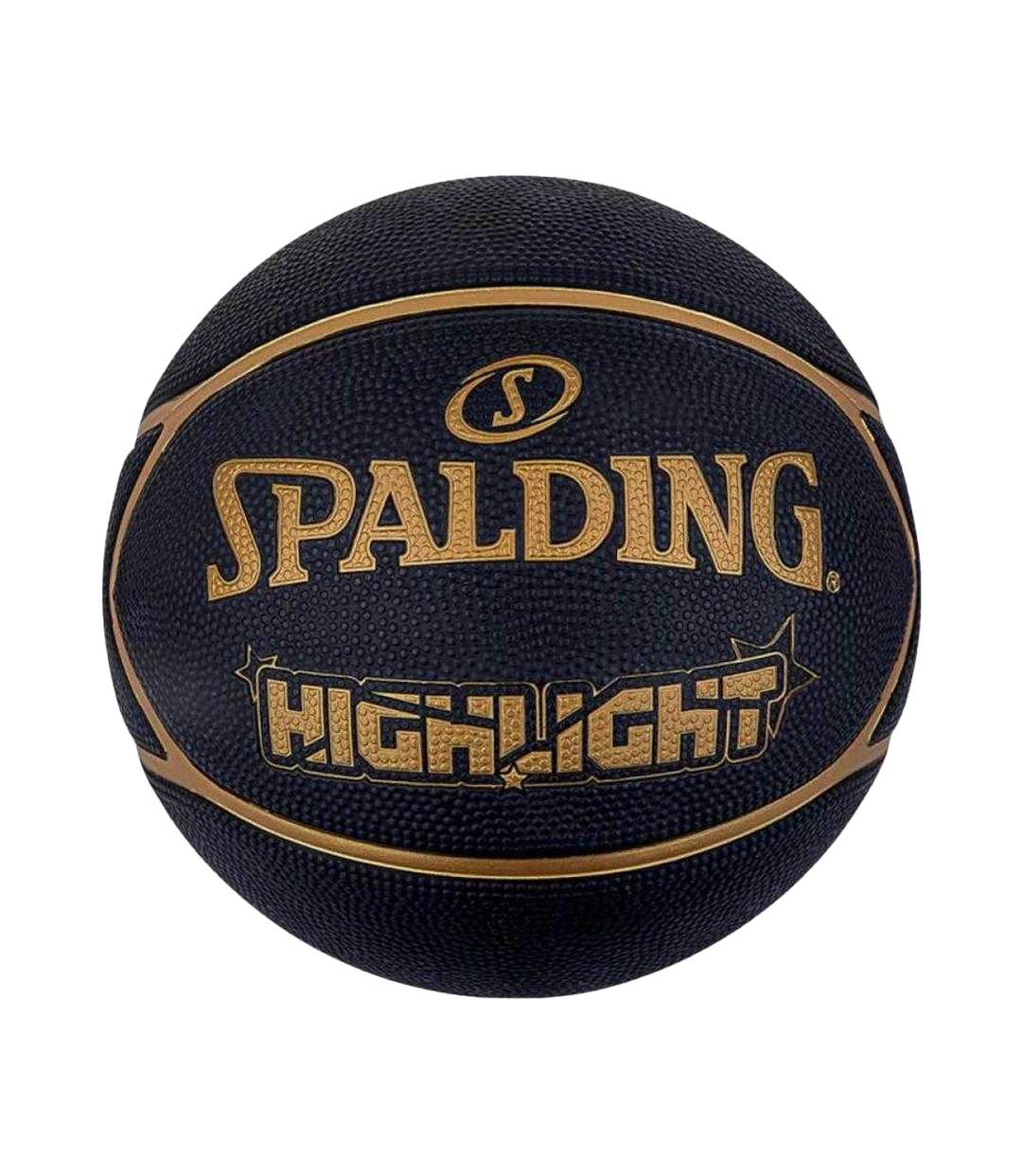 Ballon De Basket Highlight Taille 7 Noir Marron Spalding-1