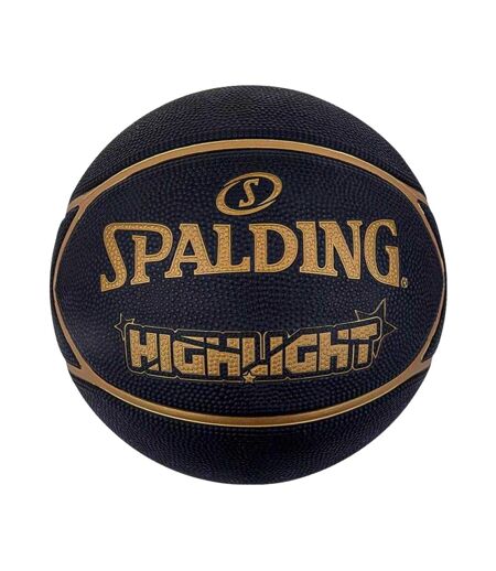 Ballon De Basket Highlight Taille 7 Noir Marron Spalding