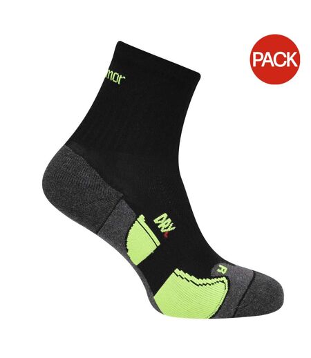 Lot De 2  Chaussettes Course À Pied Dri Skin Homme Jaune Fluo Karrimor