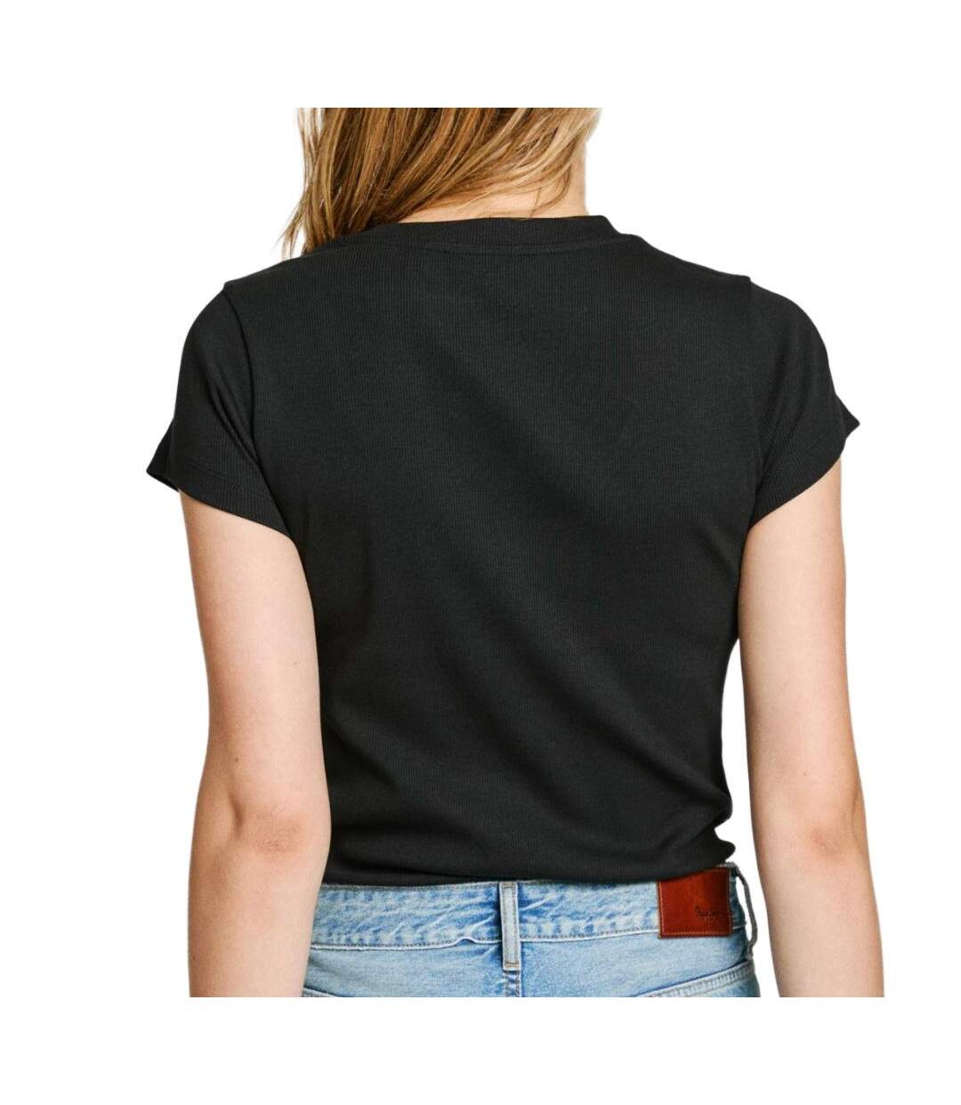 T-Shirt noir femme pepe jeans pl506037-2
