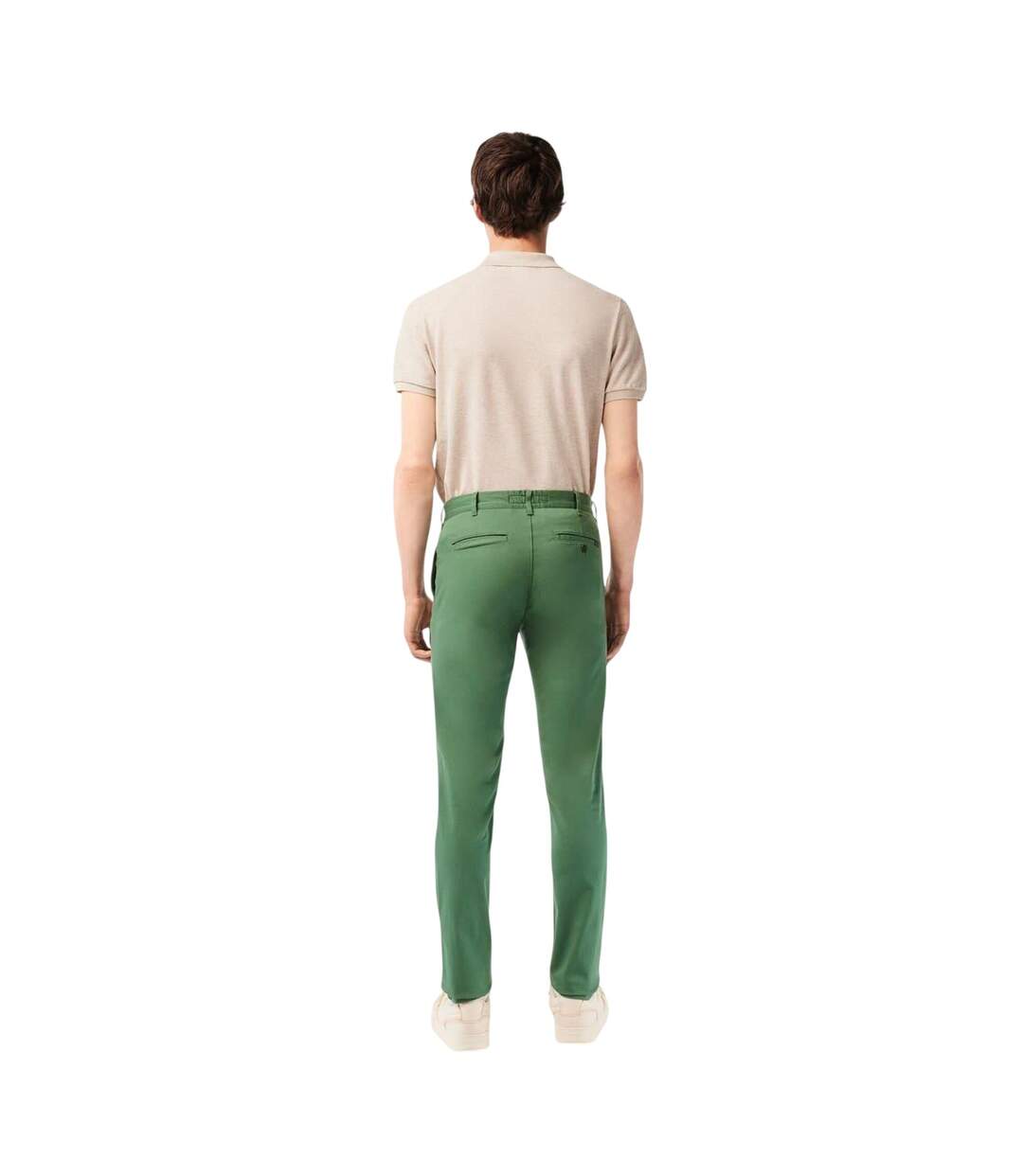 Mens Organic Cotton Slim Chinos Ash Lacoste-3