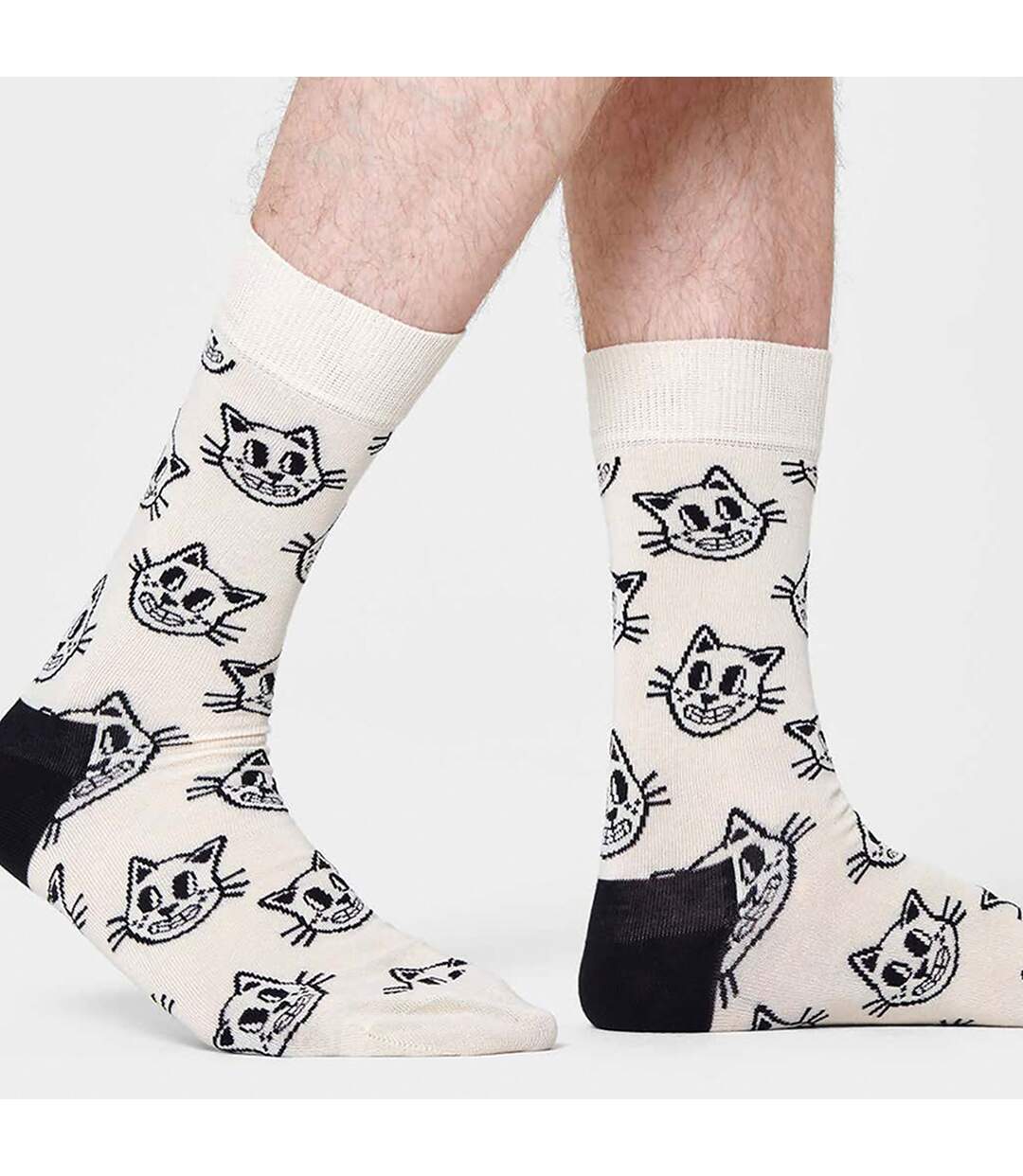 Colourful Bright Cotton Blend Cat Design Socks for Men & Women-3