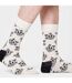 Colourful Bright Cotton Blend Cat Design Socks for Men & Women-3