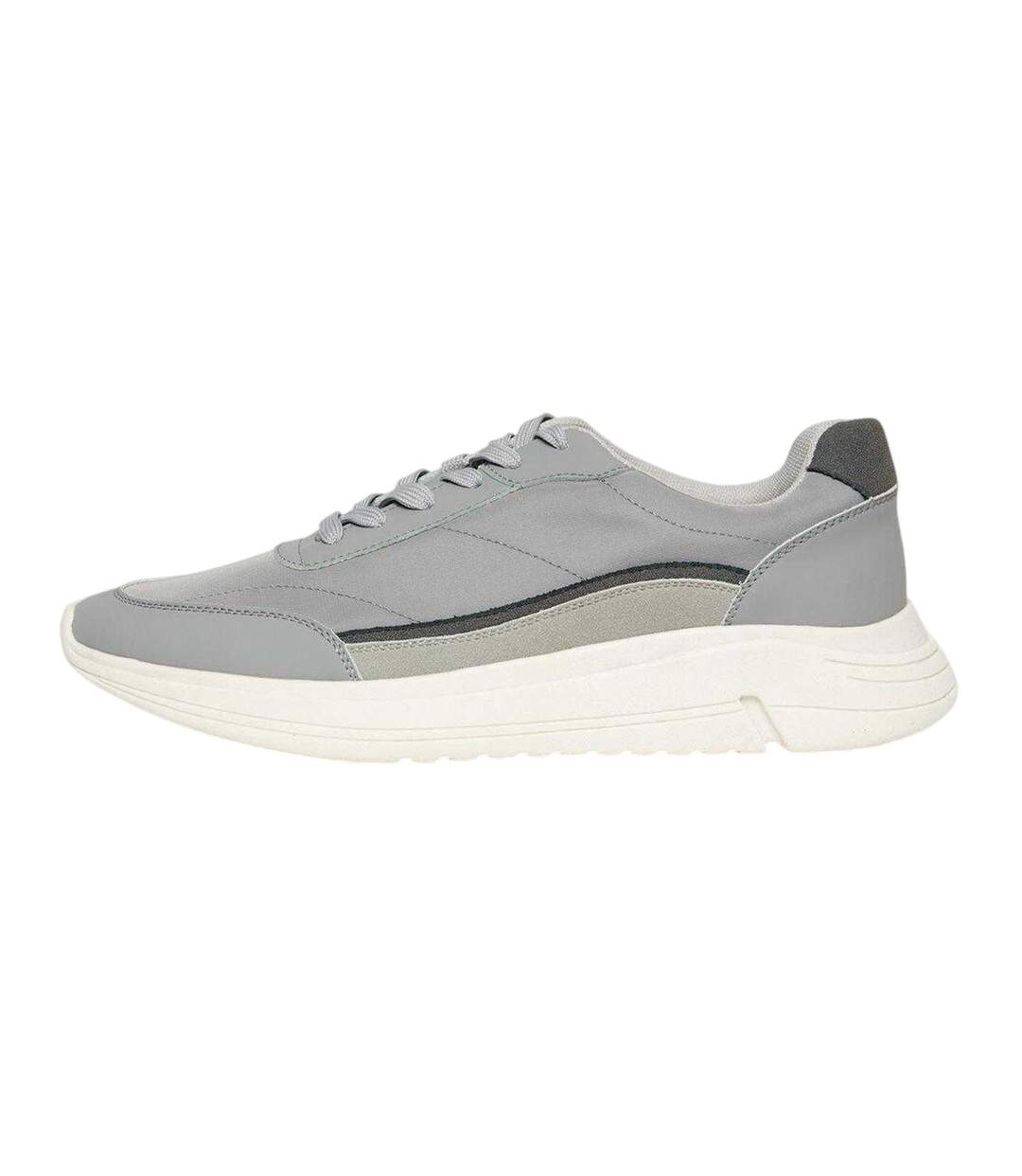 Mens Ariba Textile Trainers Grey Threadbare-2