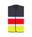 Gilet De Sécurité National Adulte Noir Rouge Jaune Or Korntex-1