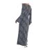 Robe Mi-longue Manches Style Flûte Motif/style Dessin Femme Noir Nobody´s Child-3