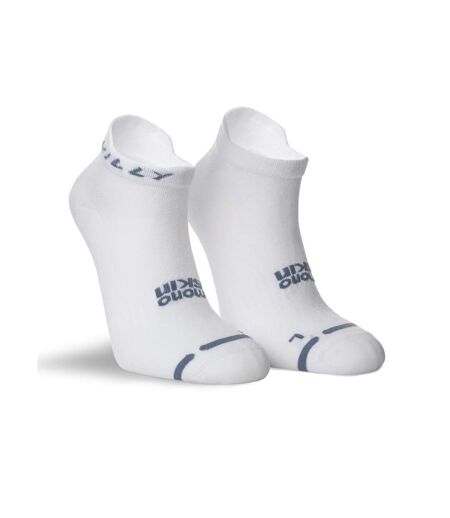 Mens Active Socklets White Grey Hilly