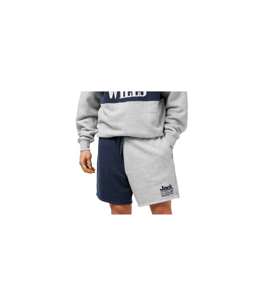Mens Fleece Cut & Sew Sweat Shorts Night Sky Jack Wills-1