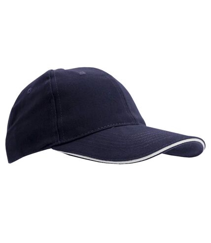 Casquette de baseball buffalo unisexe bleu marine/blanc SOLS