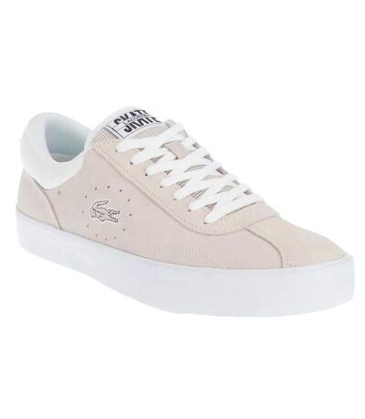 Mens trackserve suede trainers off white Lacoste