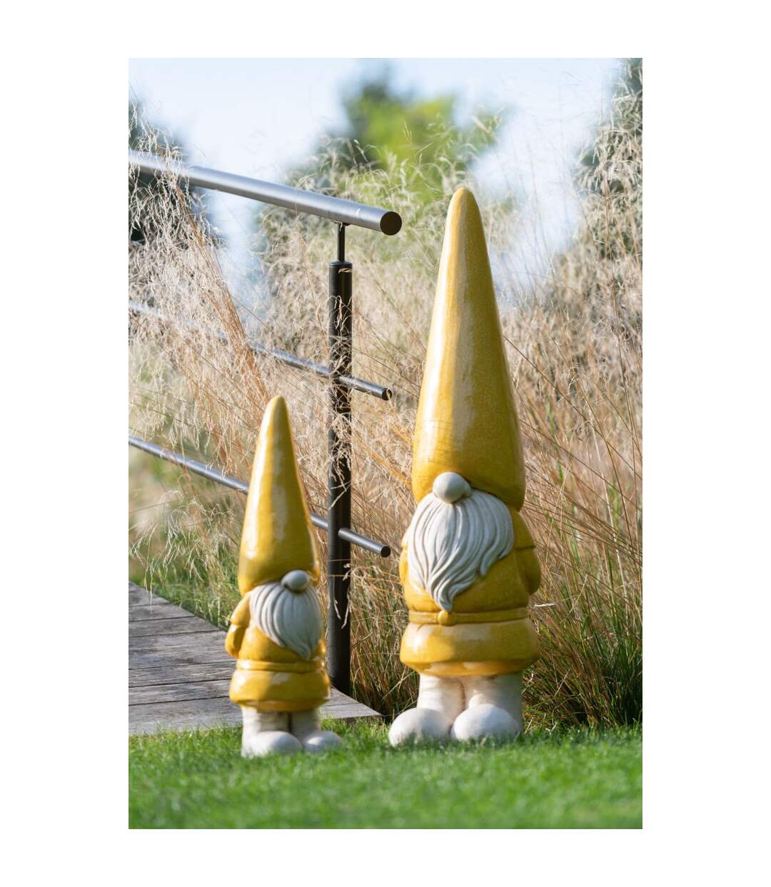Statue Lutin Extérieur Pasquale 96cm Jaune-4