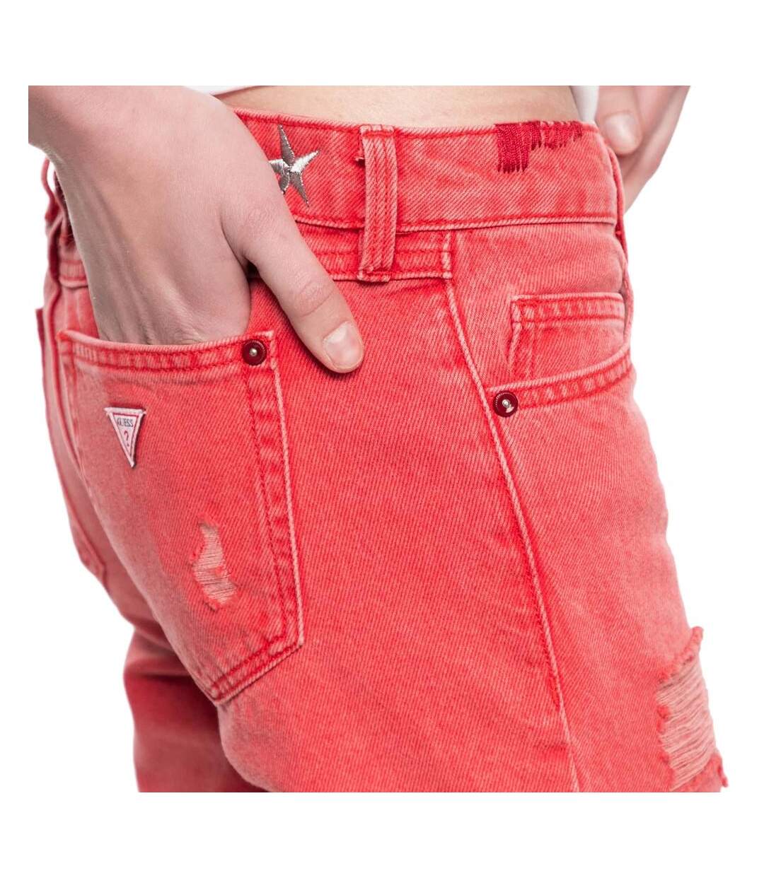 Jean skinny rouge femme guess marilyn-2