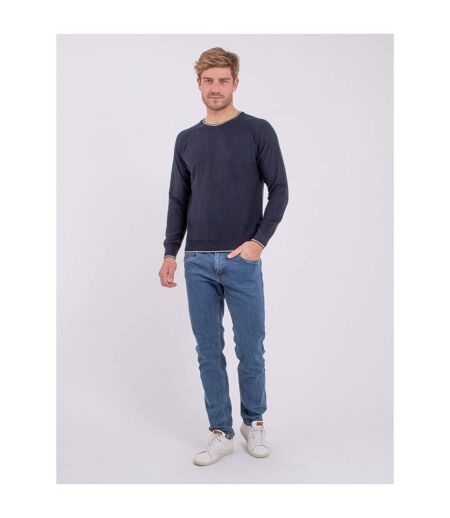 Pull col rond pur coton AMATEO