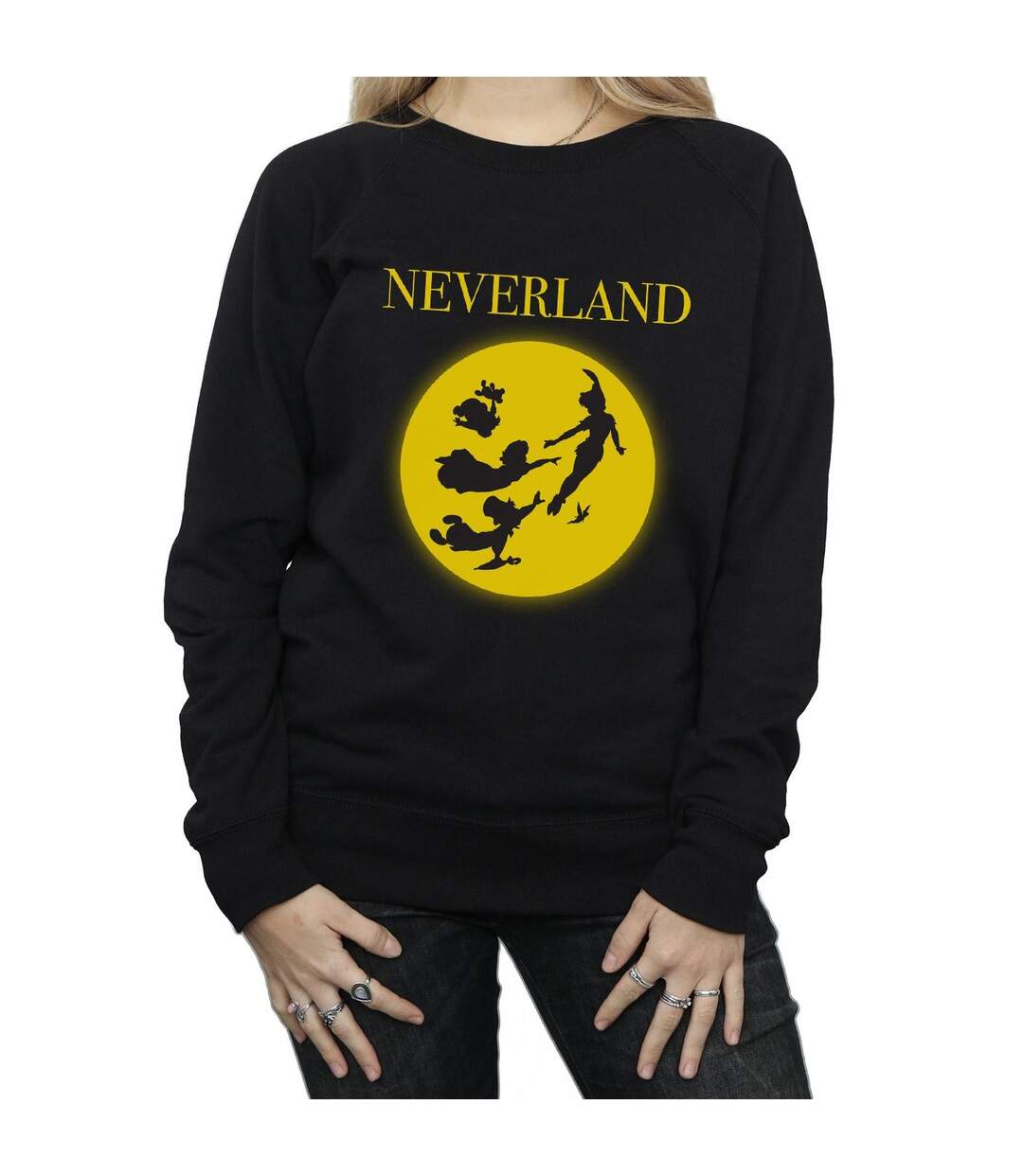 Disney Sweat-shirt Womens/Ladies Peter Pan Moon Silhouettes (Noir) - UTBI32454-3